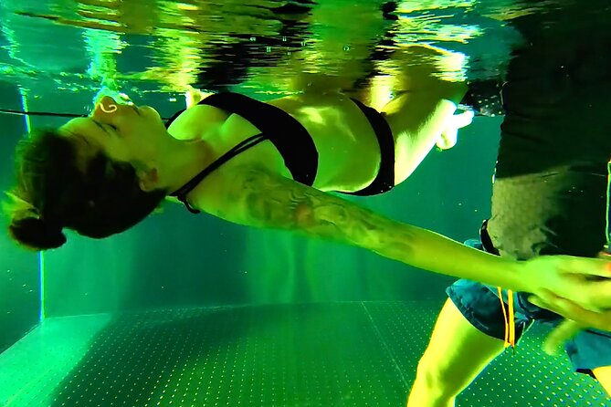 2 Hour Floating Harmony Couples Course - The private pool, underwater music, and instructor Roberto