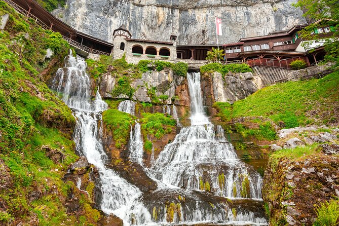 Beatus Caves, Panoramic Bridge, Nature Park Blue Lake and Lake Thun Cruise - From Spiez into the Kander Valley