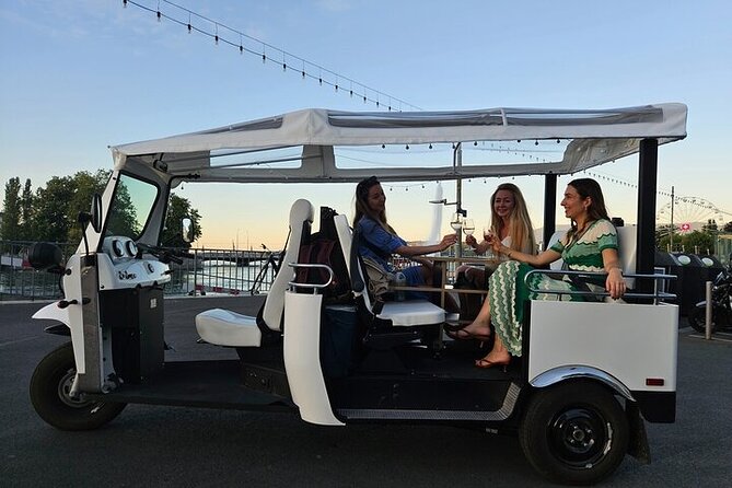 Geneva: Sightseeing of top Places Tour Electric TukTuk 1H15 tour - Lake Geneva and the Jet d’Eau
