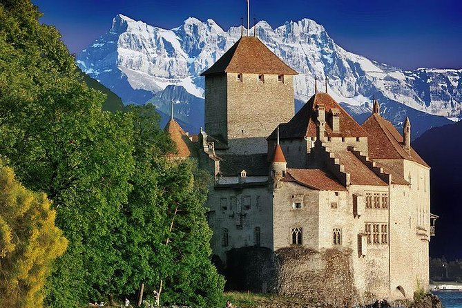 Geneva to Lausanne, Montreux and Château Chillon Private Tour - Chillon Castle beside Lake Geneva