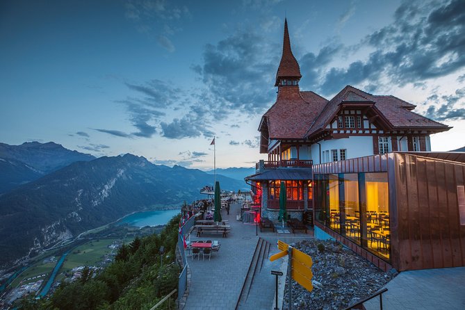 Harder Kulm - Top of Interlaken - Cable Car Ticket - Eating at the small castle-style restaurant