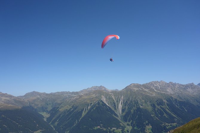 Klosters Tandem Paragliding Flight from Gotschna - Landing close to the Klosters meeting point