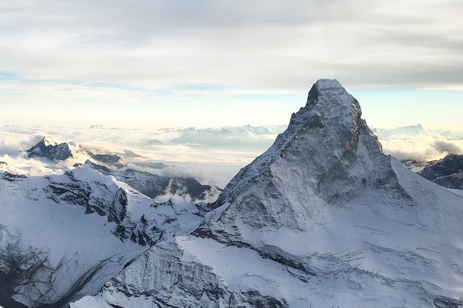 Matterhorn helicopter tour - longest scenic flight from Bern over the Swiss Alps - Sion and the Rhône Valley from above