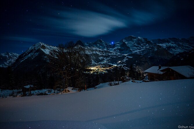 Night Sledding from Interlaken - Learning to handle a simple sled