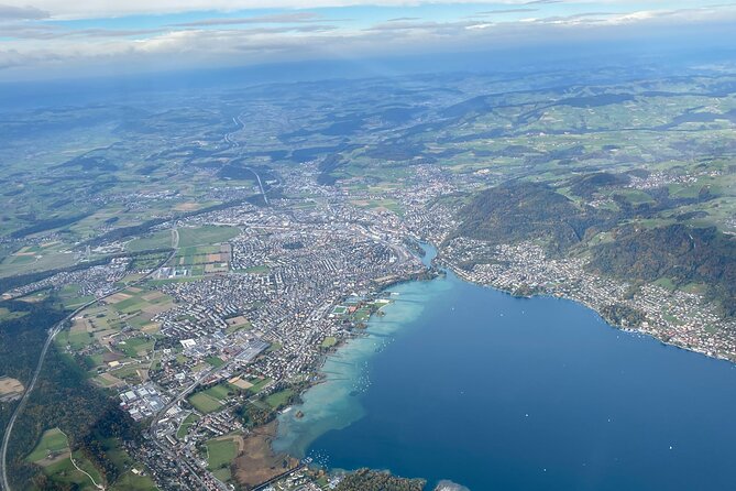 Private helicopter flight to Stockhorn mountain, with view to the Swiss Alps - Thun Castle and the old town below