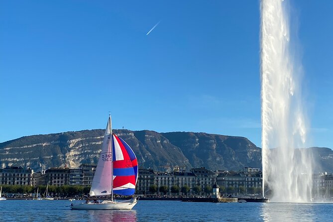 Private sailing cruise on Lake Geneva from Geneva - Out on Lake Geneva with Mont Blanc ahead