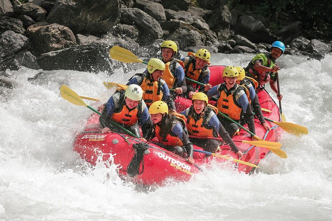 River Rafting Lütschine in Bernese Oberland - Class III action on the Lütschine