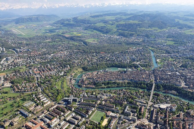 Swiss Capital city helicopter sightseeing tour - the ideal flight to see Berne - Paul Klee Centre from an unusual angle