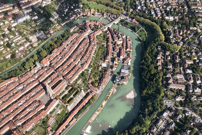 Swiss Capital city helicopter sightseeing tour - the ideal flight to see Berne - Westside, where Bern turns modern
