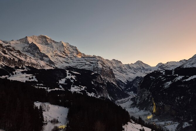 The best Sunset hike with Cheese Fondue - Starting at Residence Eiger in car-free Wengen