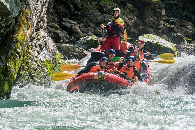 Whitewater Action Rafting Experience in Engadin - The Inn River turns serious at Giarsun Gorge