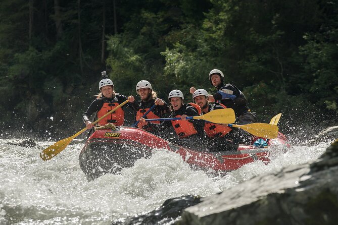 Whitewater Action Rafting Experience in Engadin - Take-out near Ardez and the return to comfort